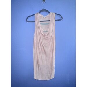 Alcacuz Spanish Label Women's Blush Knit Cowl Neck Tank Top Size P Or Small